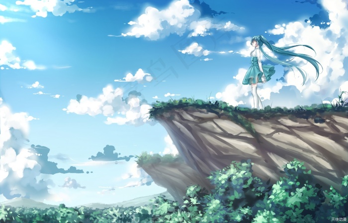 846卡通风景少女