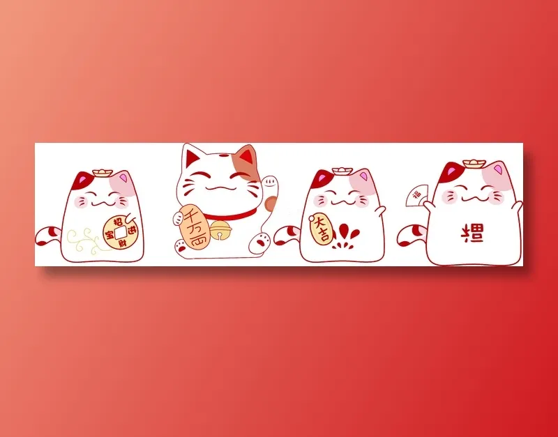 发财猫素材cdr矢量模版下载