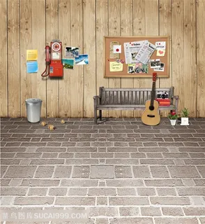 卧室吉他木板墙婚纱背景大图