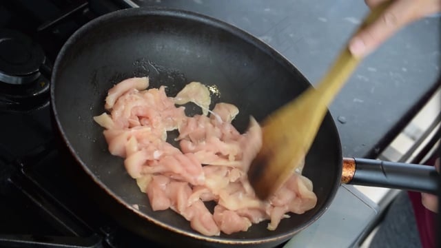 煸炒, 鸡, 亚洲人, 一顿饭, 食物, 搅拌, 晚餐