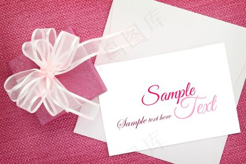 布纹贺卡与礼物