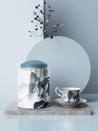 国风高档茶叶包装盒袋罐瓶LOGO标贴展示VI智能贴图样机PSD素材