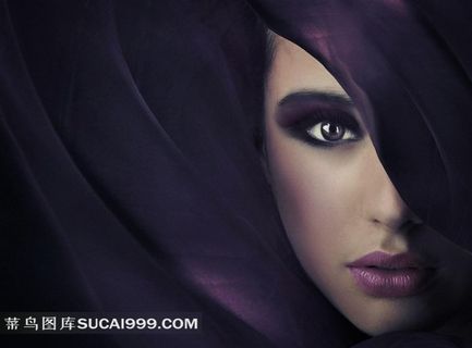 复古妆容的美女模特