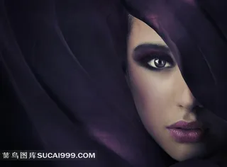 复古妆容的美女模特