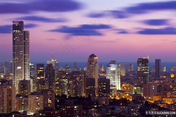 城市建筑高楼大厦风景画