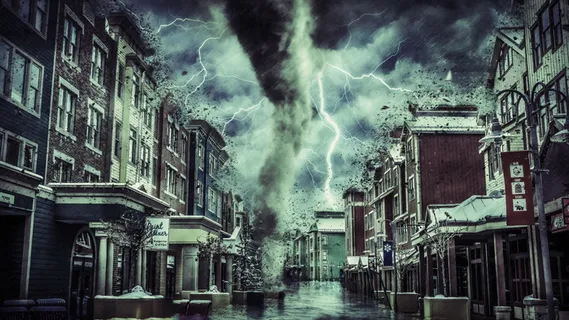 城市龙卷风图片