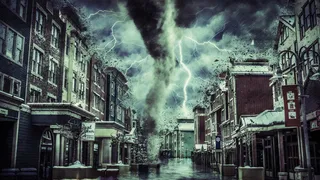 城市龙卷风图片