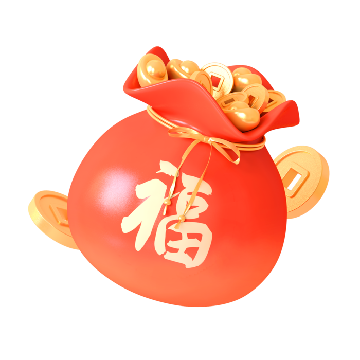 新年元素素材红色喜庆新春兔年