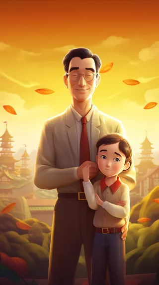 父亲 父亲节 温馨 坚强 爱护 关怀 教育 快乐 幸福 父爱