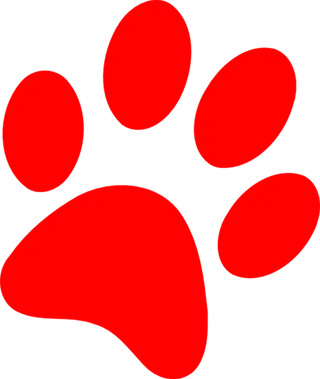 狗爪剪影红色