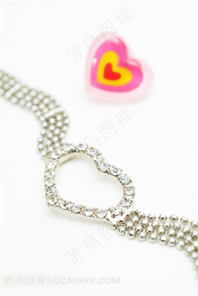 银色心形手链