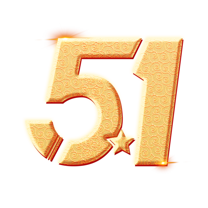 五一劳动节51创新艺术字体