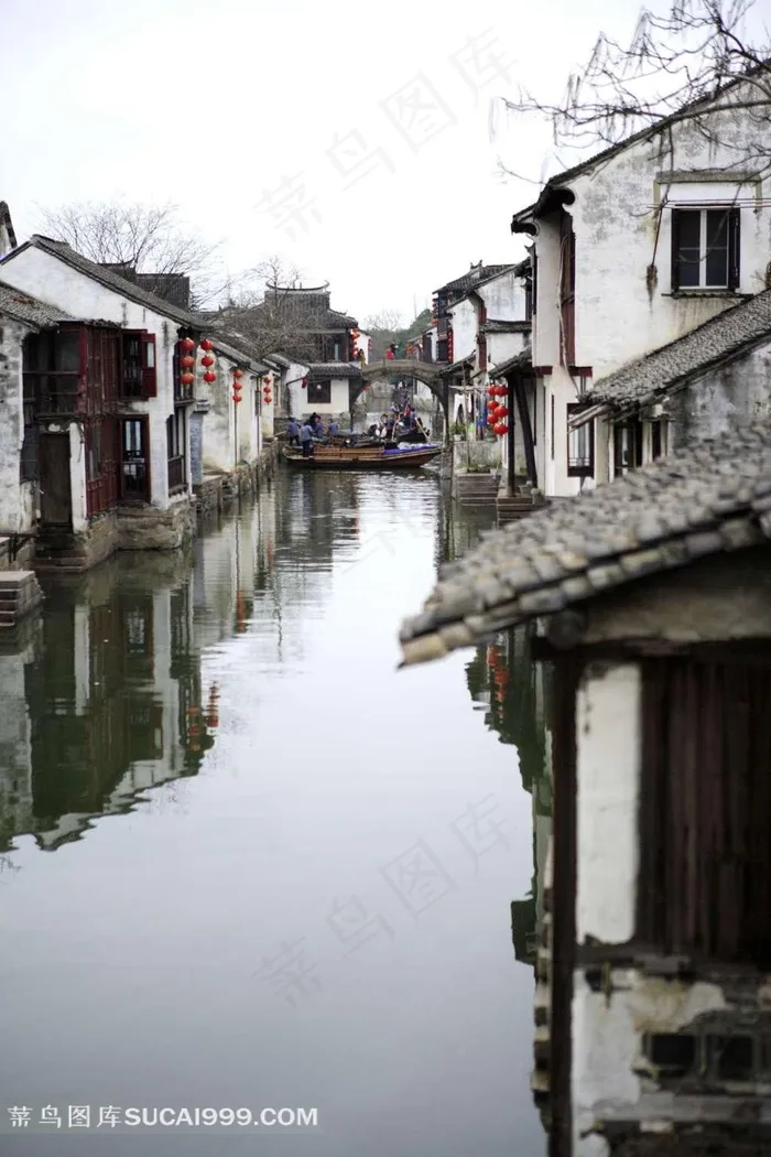 苏州周庄同里水乡建筑美景素材