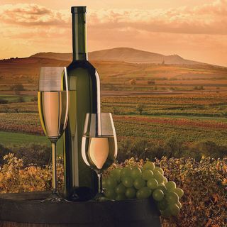 山林葡萄酒高清艺术油画