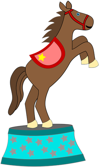 卡通马表演素材简笔