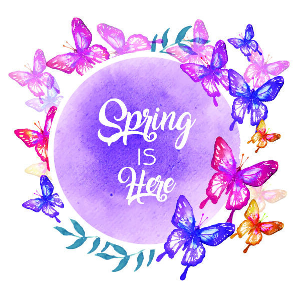 欢迎春天到花开风景