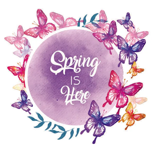 欢迎春天到花开风景eps,ai矢量模版下载