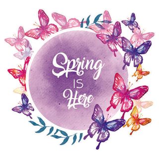 欢迎春天到花开风景