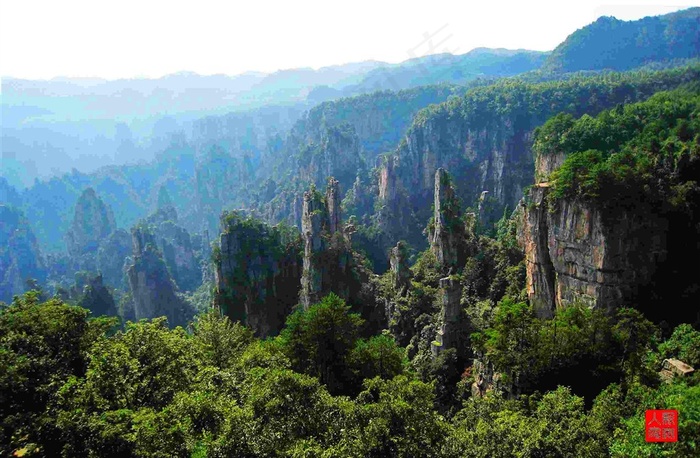 张家界美丽山峰摄影图片