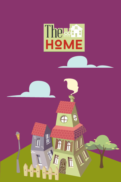 街道建筑矢量扁平插画