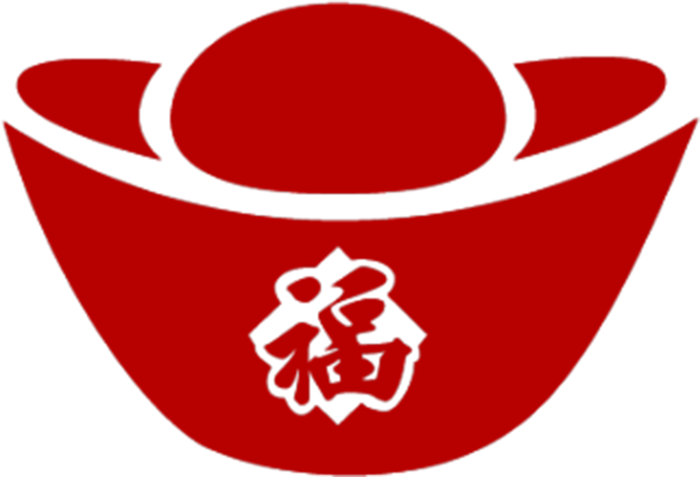 红色简笔元宝图案节日素材