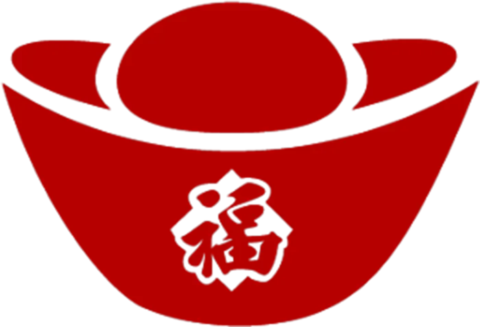 红色简笔元宝图案节日素材