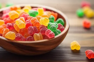 美味糖果五彩软糖甜点摄影图