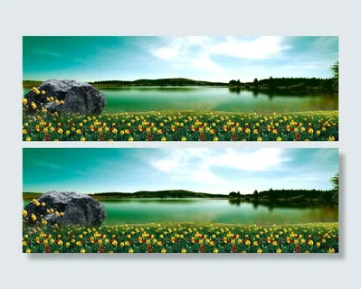 平面设计房地产广告高清PSD分层春天大气背景