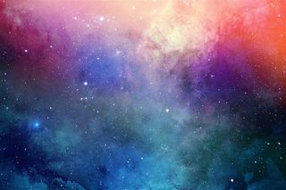 绚丽梦幻星空夜空景色图