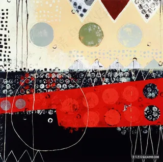 高清抽象几何油画