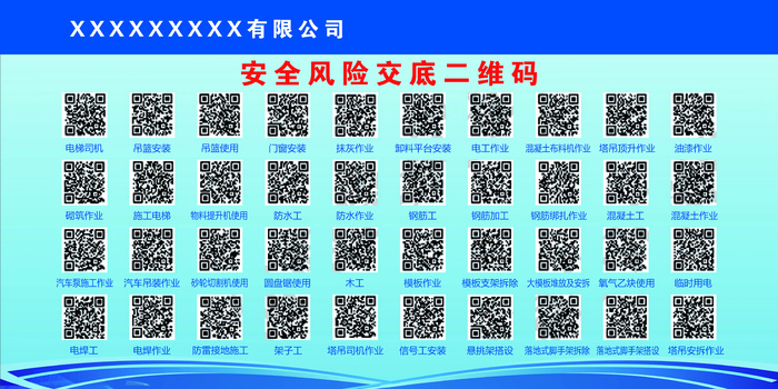 施工安全交底二维码psd模版下载