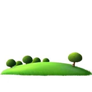 草丛草地草坡草原春天免抠