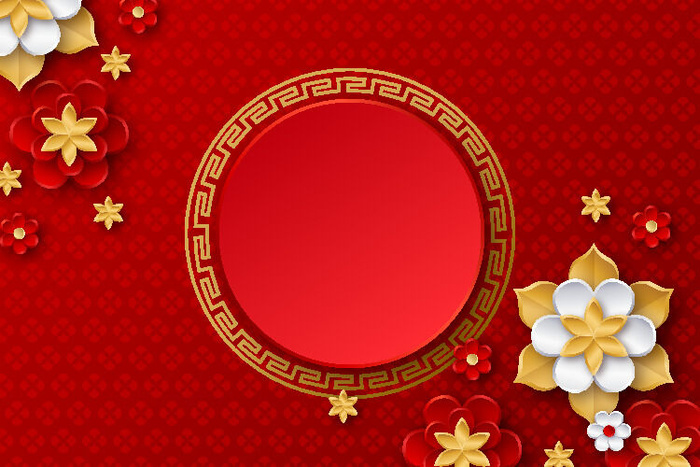 设计红色祝贺新年ai矢量模版下载
