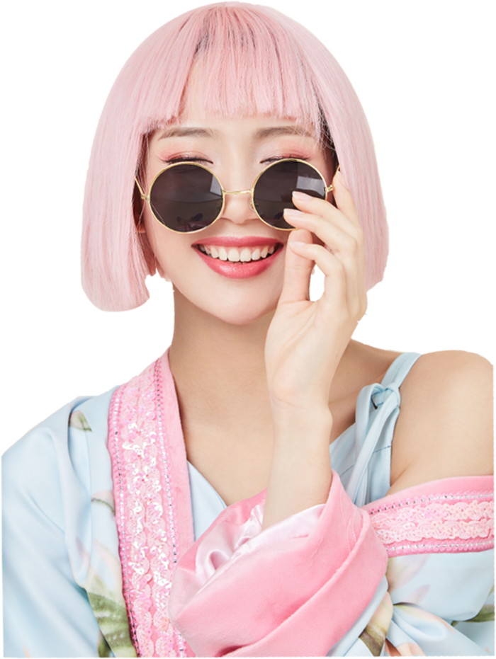 粉红头发美女