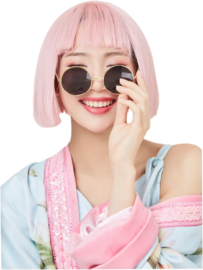 粉红头发美女