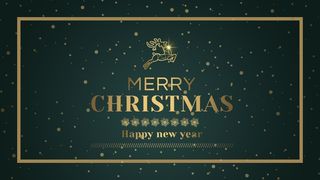 圣诞节圣诞树圣诞老人闪亮装饰电商促销折扣海报