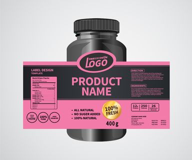 药瓶瓶子不干胶标签贴纸