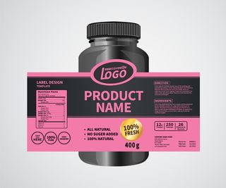 药瓶瓶子不干胶标签贴纸