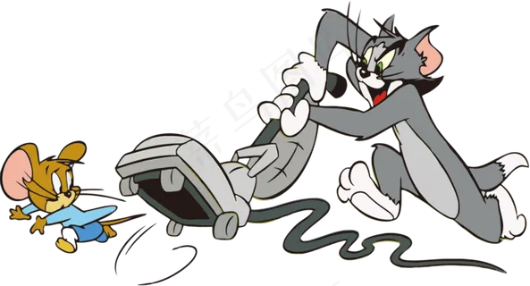 彩色动漫猫和老鼠图片