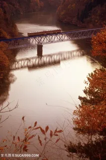 时尚湖畔铁路壁纸