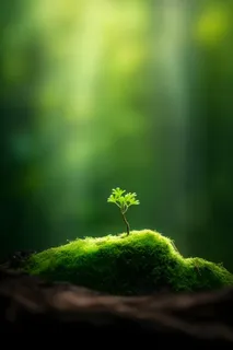 树苗小草阳光摄影