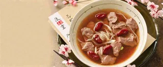 冬季美食中国风插画手绘