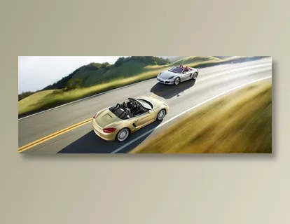 保时捷敞篷跑车自驾游广告