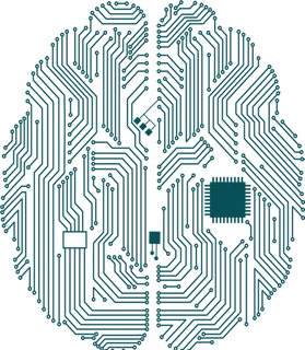 电路板集成大脑图形科技kv主视觉素材