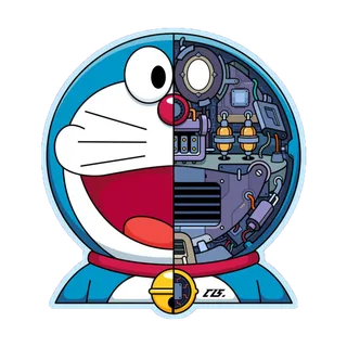 哆啦A梦赛博朋克卡通