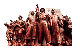 抗日党建雕刻雕塑