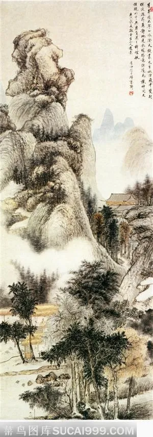 高山劲松图 高山劲松图