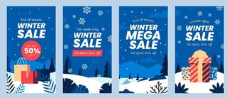 冬日特卖展架模板设计