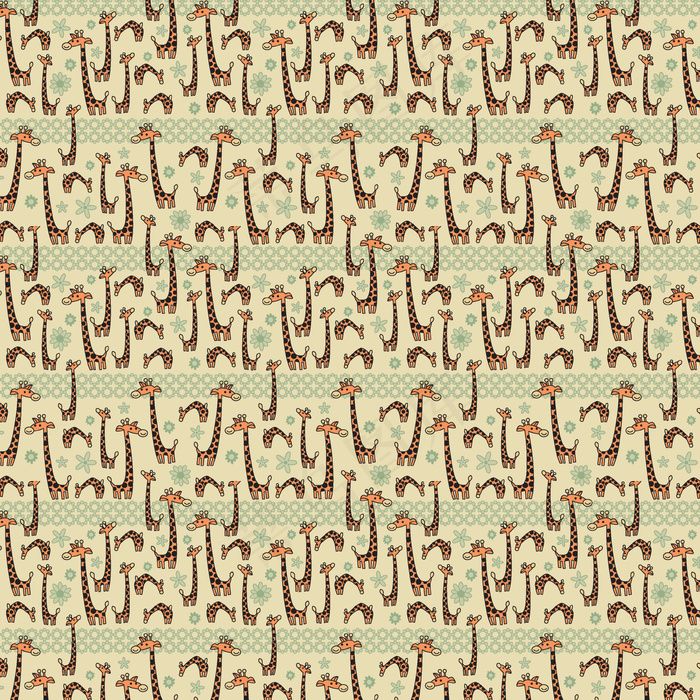 长颈鹿平铺背景图片