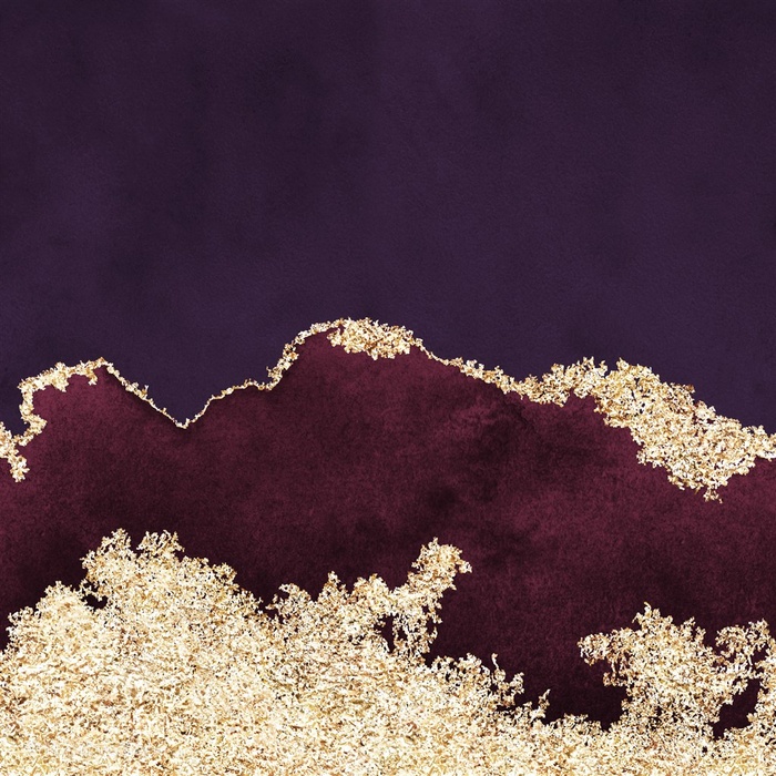 黑色深红棕磨砂质感金色水彩晕染金箔纹理背景图片